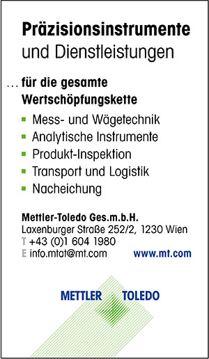 Mettler-Toledo | austropack | Anbieterindex | MESS-UND-WÄGETECHNIK (c) Mettler-Toledo