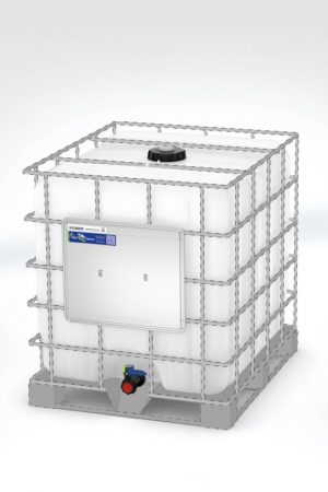 ps_presse_ibc_recontainer_1000_basis_hintergrund_30kb Die von Schütz entwickelte passformoptimierte Innenblase des Recontainers ist technisch auf die Käfige zahlreicher IBC-Modelle anderer Marken abgestimmt. Foto: SCHÜTZ