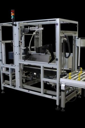Der neue, automatisch anpassbare Produktionslinien-Kartonverschließer CS-Random mit optischer Formaterkennung. (Foto: Lantech) Der neue, automatisch anpassbare Produktionslinien-Kartonverschließer CS-Random mit optischer Formaterkennung. (Foto: Lantech)