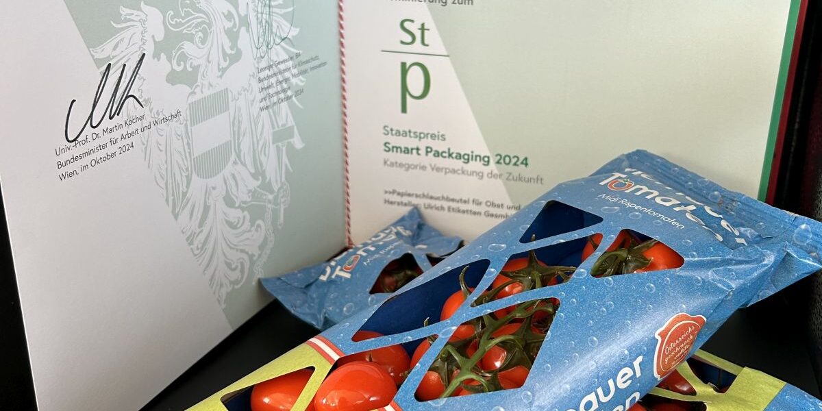 Nominierung für den Staatspreis Smart Packaging 2024 © Ulrich Etiketten Nominierung für den Staatspreis Smart Packaging 2024 © Ulrich Etiketten